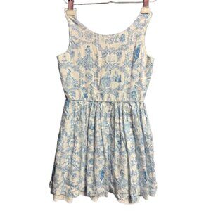 Disney Belle Beauty & The Beast Dress 2016 Blue & White Toile De Jouy
